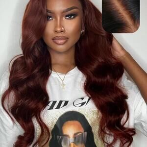 ** UNICE Bye Bye Knots 7x5 Pre Cut Lace Glueless Wig Reddish Brown-16 inch